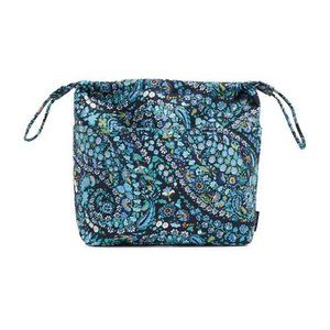 Vera Bradley Pocket Ditty Bag Women In Dreamer Paisley Blue/Green NWT
